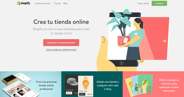 Landing pages para generar leads - Shopify