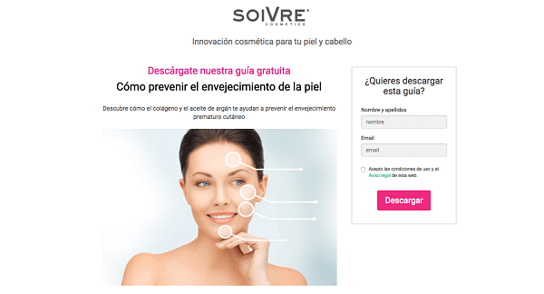 Landing pages para generar leads - Soivre