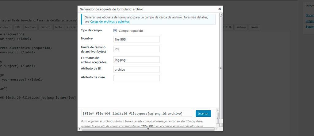 Detalle campo en Cómo crear formularios de contacto con el plugin WP Contact Form